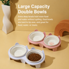 Ceramic Double Pet Bowls with Elevated Stand