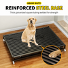 Reinforced Metal Dog Crate with Integrated Toilet Area