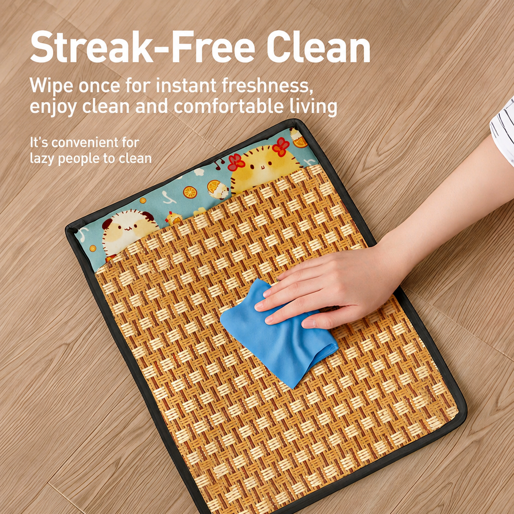Woven Rattan Pet Mat for Cats & Dogs