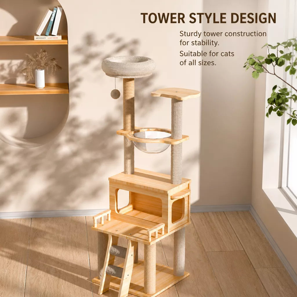 Multi-Level Cat Tree with Space Pod Cat House