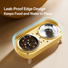 Double Stainless Steel Dog Bowls with Anti-Tip Feeding Stand