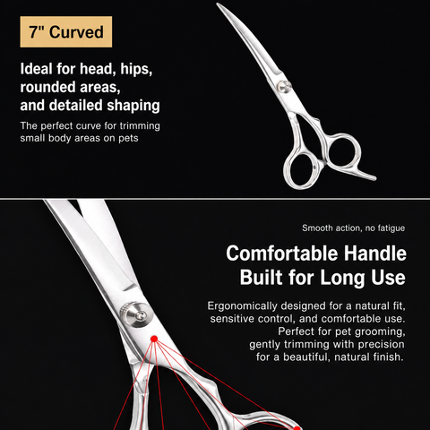 7-Inch Stainless Steel Pet Grooming Scissors
