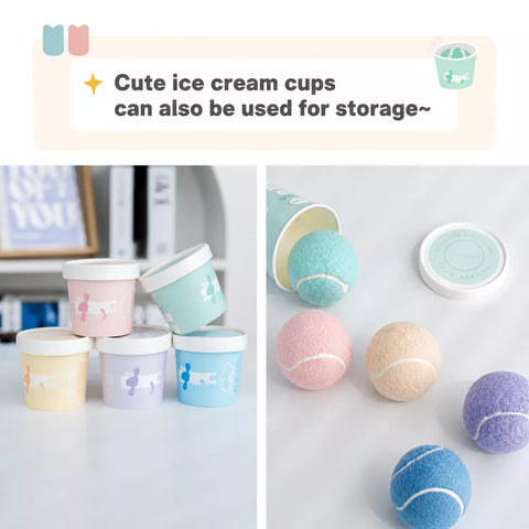 Ice Cream-Themed Interactive Dog Ball Toy