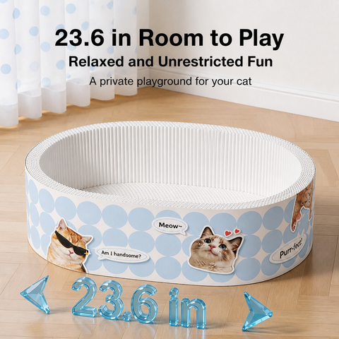 Corrugated Cardboard Cat Scratcher Bed
