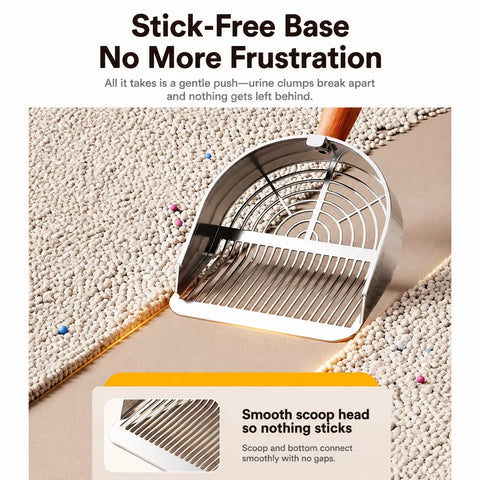 Large Metal Cat Litter Scoop with Fine Sifting Holes