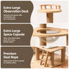 Solid Wood Cat Tree for Climbing, Perching & Resting
