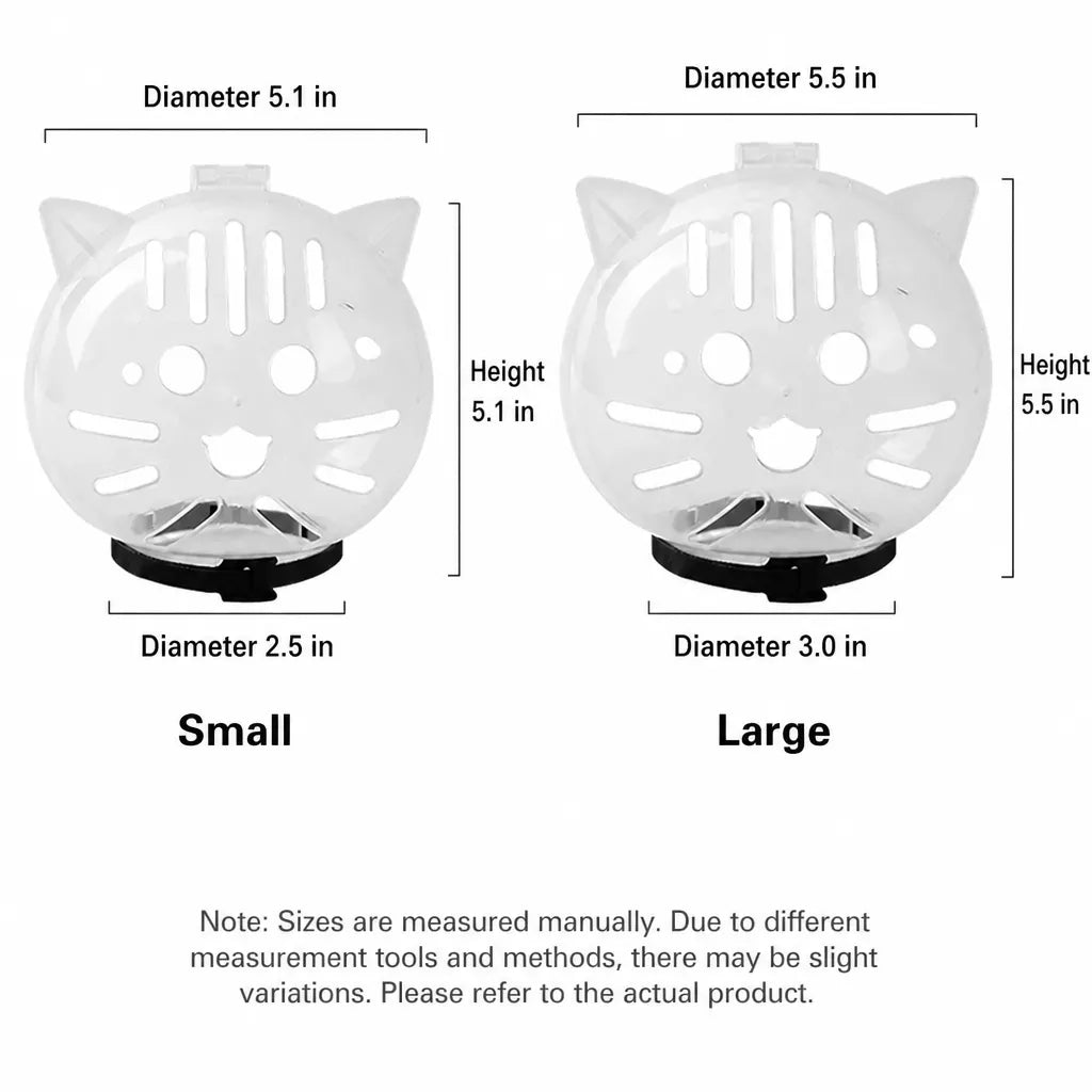 Clear Plastic Recovery Cone for Cats