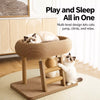 Large Oval Sisal Cat Tree with Integrated Scratcher and Bed