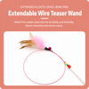 Steel Wire Cat Teaser Wand with Bell and Feather