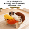 Flower-Shaped Cat & Small Dog Bed with Removable Cover and Stand