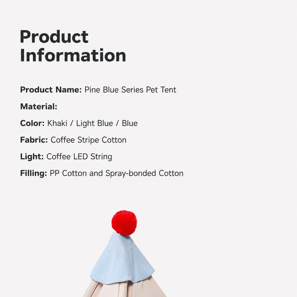 Semi-Enclosed Pet Tent Bed for Cats and Dogs