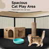 Foldable Enclosed Cat & Dog Bed – Patchwork Style