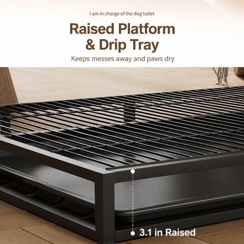 Drawer-Style Dog Potty Tray