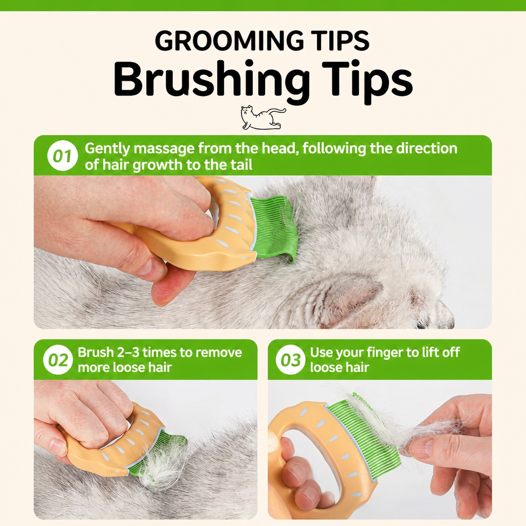 Shell-Shaped Grooming Comb for Cats and Dogs