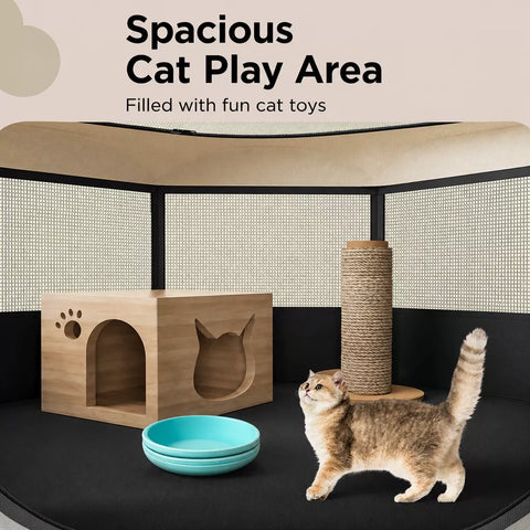 Foldable Enclosed Patchwork Pet Bed for Cats & Dogs