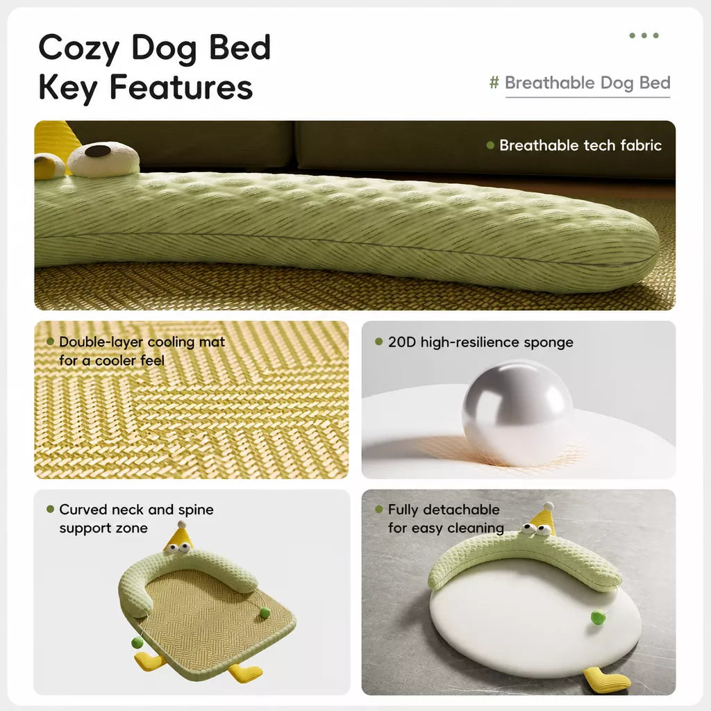 Low-Profile Pet Bed Mat for Cats and Dogs