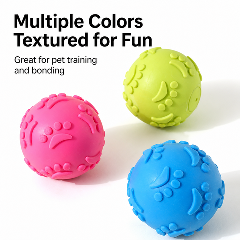 Paw-Shaped Squeaky Ball Dog Toy