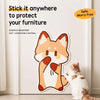 Wall-Mounted Self-Adhesive Cat Scratcher for Vertical Scratching