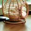 Handwoven Rattan Hanging Pet Bed with Cushion