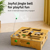 Interactive Cat Activity Toy with Scratch Pad and Bell Maze