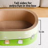 Oval Corrugated Cardboard Cat Scratcher Bed