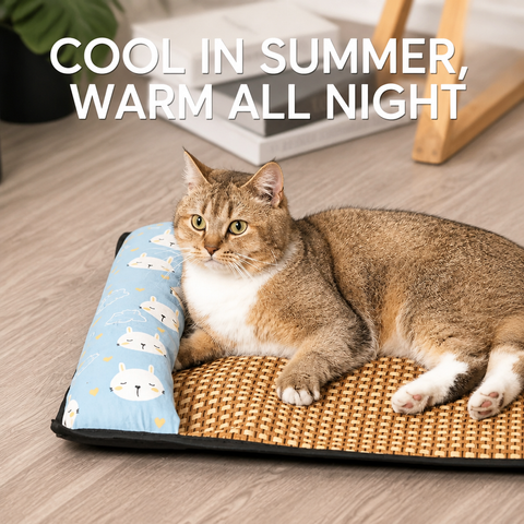 Foam Pillow Pet Bed Mat for Cats and Dogs