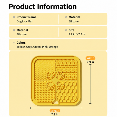 Four-Section Silicone Lick Mat for Dogs