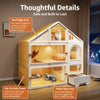 Multi-Level Indoor Cat House with Litter Box Area