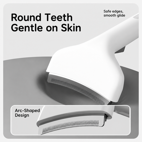 Curved-Tooth Thinning Comb for Cats & Dogs