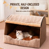 Enclosed Pet Bed for Cats and Dogs with Removable Cover