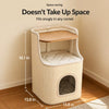 Square Sisal Cat Scratching Barrel with Cozy Cat Bed
