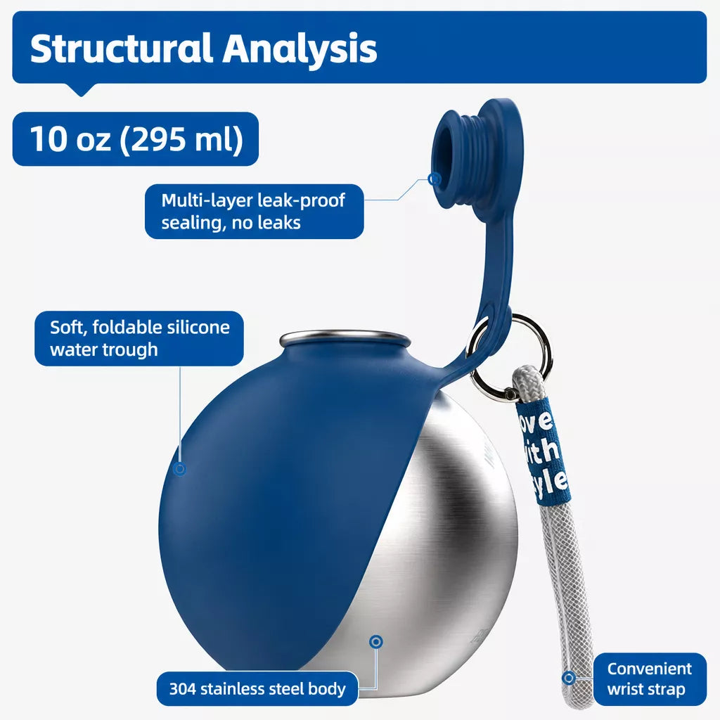 Portable Stainless Steel Pet Water Bottle