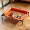 Elevated Faux Leather Pet Bed - p-00149