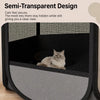 Foldable Enclosed Cat & Dog Bed – Patchwork Style