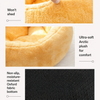 Round Faux Plush Pet Bed for Cats and Small Dogs