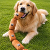 Sausage-Shaped Squeaky Dog Toy for Tug and Interactive Play