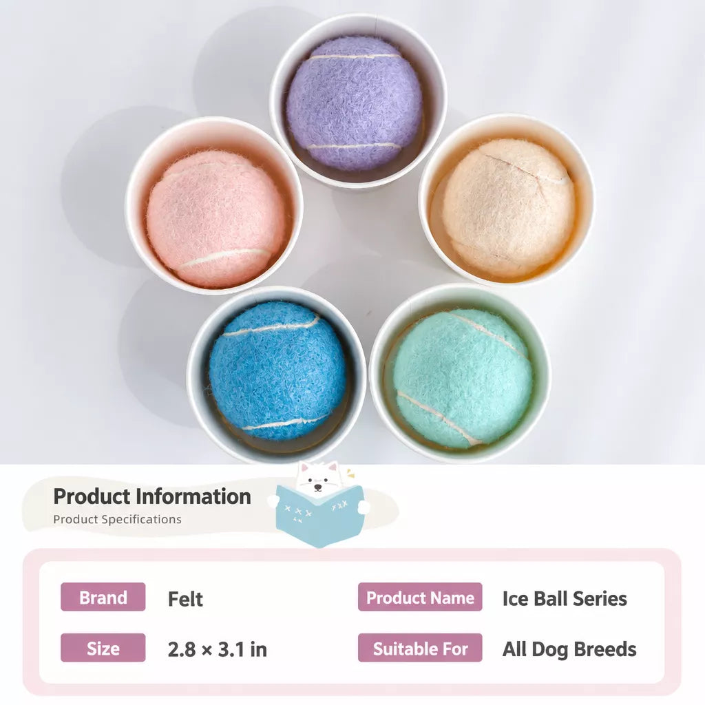 Ice Cream-Themed Interactive Dog Ball Toy