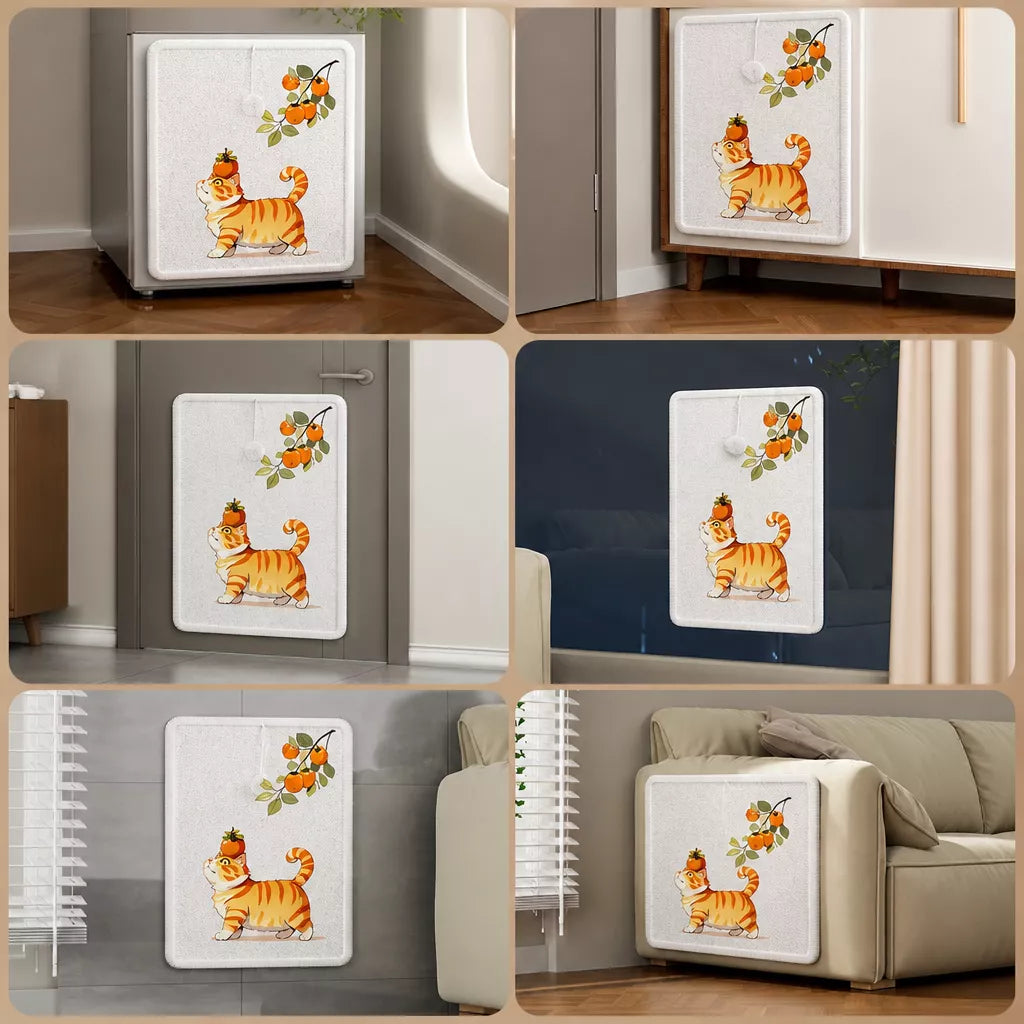 Vertical Adhesive Wall-Mounted Cat Scratcher