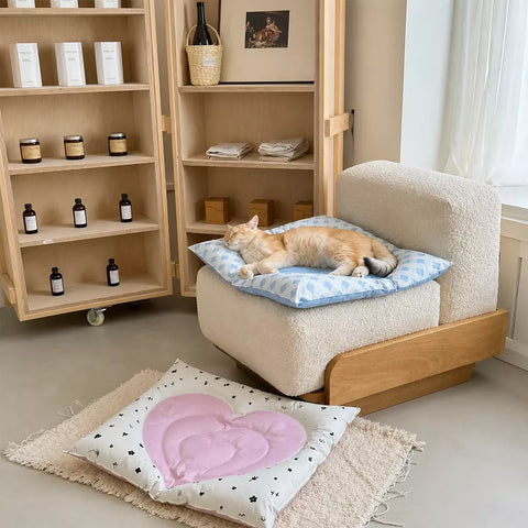 Heart-Shaped Pet Mat for Cats and Dogs