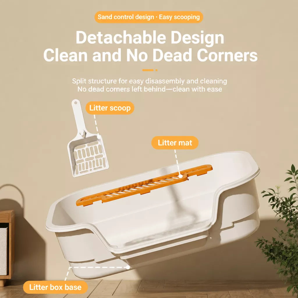 High-Sided Open Cat Litter Box p-05713
