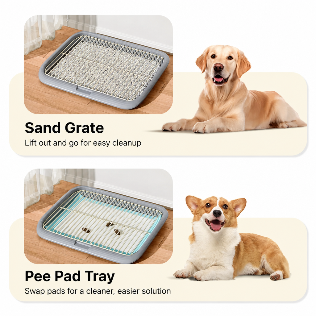 Portable Dog Potty Training Tray with Scoop