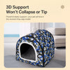 Semi-Enclosed Waterproof Pet Bed with Washable Cover