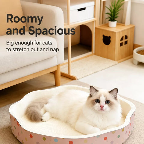 Petal-Style Corrugated Cardboard Cat Scratcher Bed