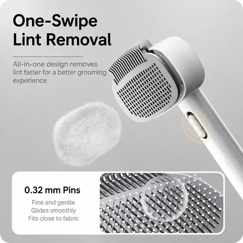 2-in-1 Deshedding & Detangling Comb for Cats and Dogs