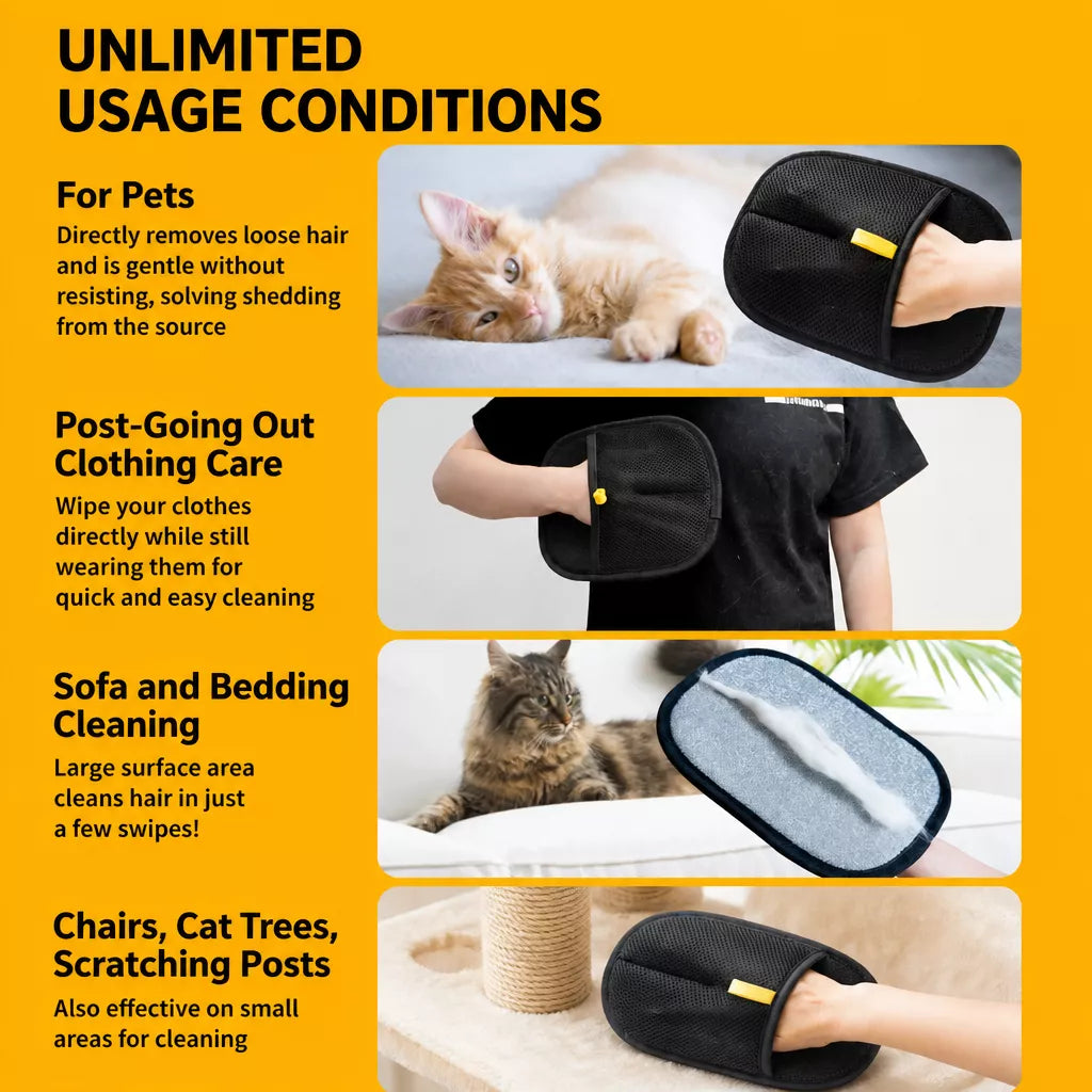 Pet Hair Removal Grooming Glove