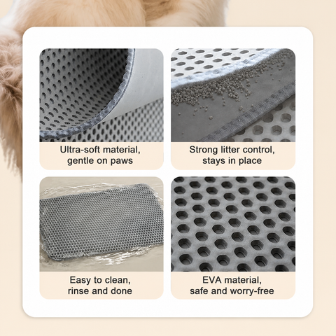 Double-Layer Cut-to-Fit Cat Litter Mat