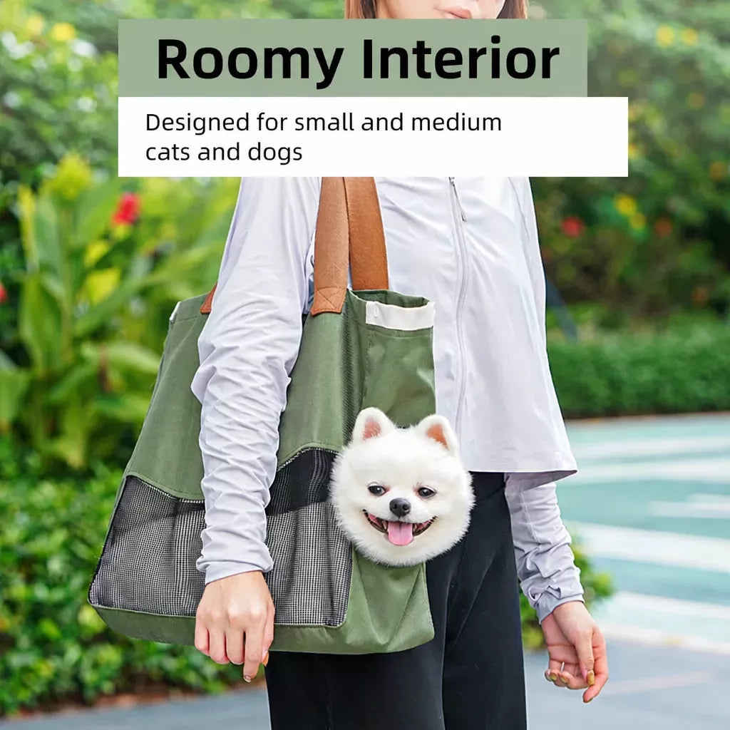 Adjustable Canvas Pet Carrier for Cats and Dogs