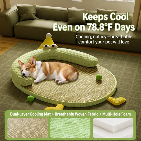 Low-Profile Pet Bed Mat for Cats and Dogs