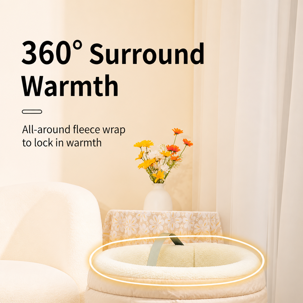Enclosed Pet Bed with Door Curtain for Cats and Dogs