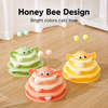 Interactive Bee Cat Toy with Spinning Track